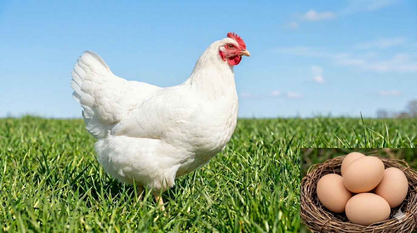 White Wyandotte Hen